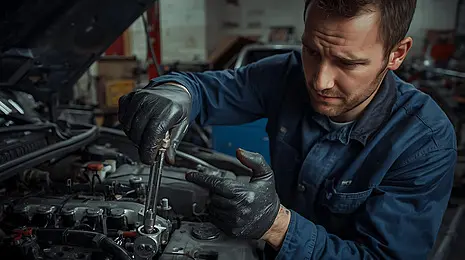 Professional vehicle repair workshop